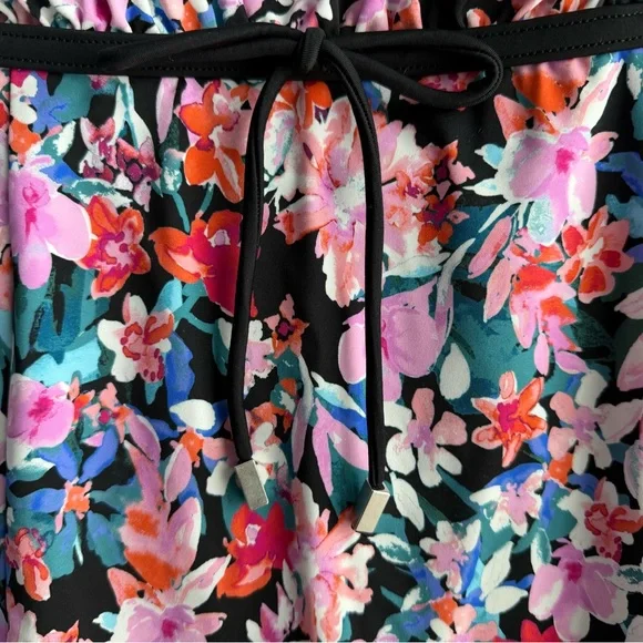 Swim Solutions Women’s Floral Tummy Control Empire Swim Dress Size 10